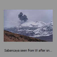 Sabancaya seen from W after snowfall